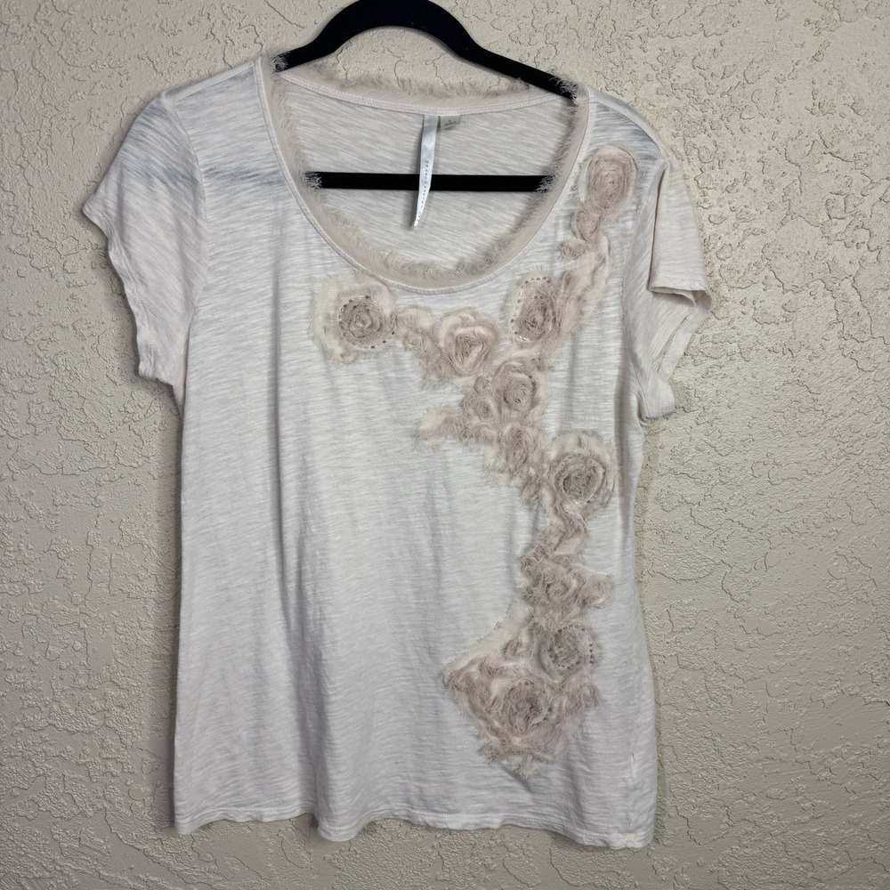 Lauren Conrad Rosette‎ Top Womens L Fairy Grunge Coquette Floral Angel Ethereal